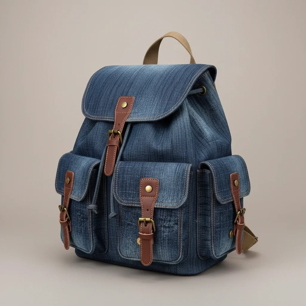 Sac toile à dos denim baroudeur - Vue 1 - Sac Toile