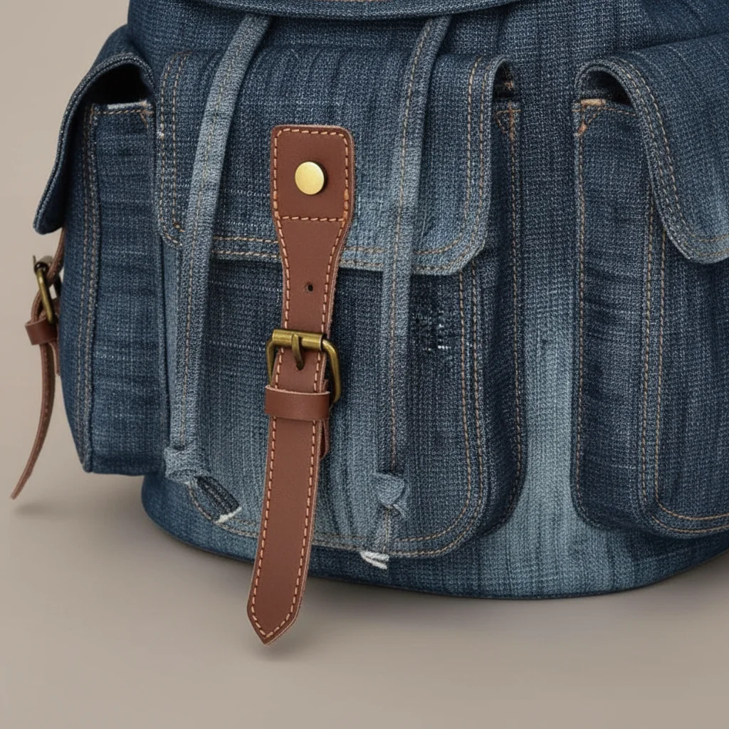 Sac toile à dos denim baroudeur - Vue 4 - Sac Toile