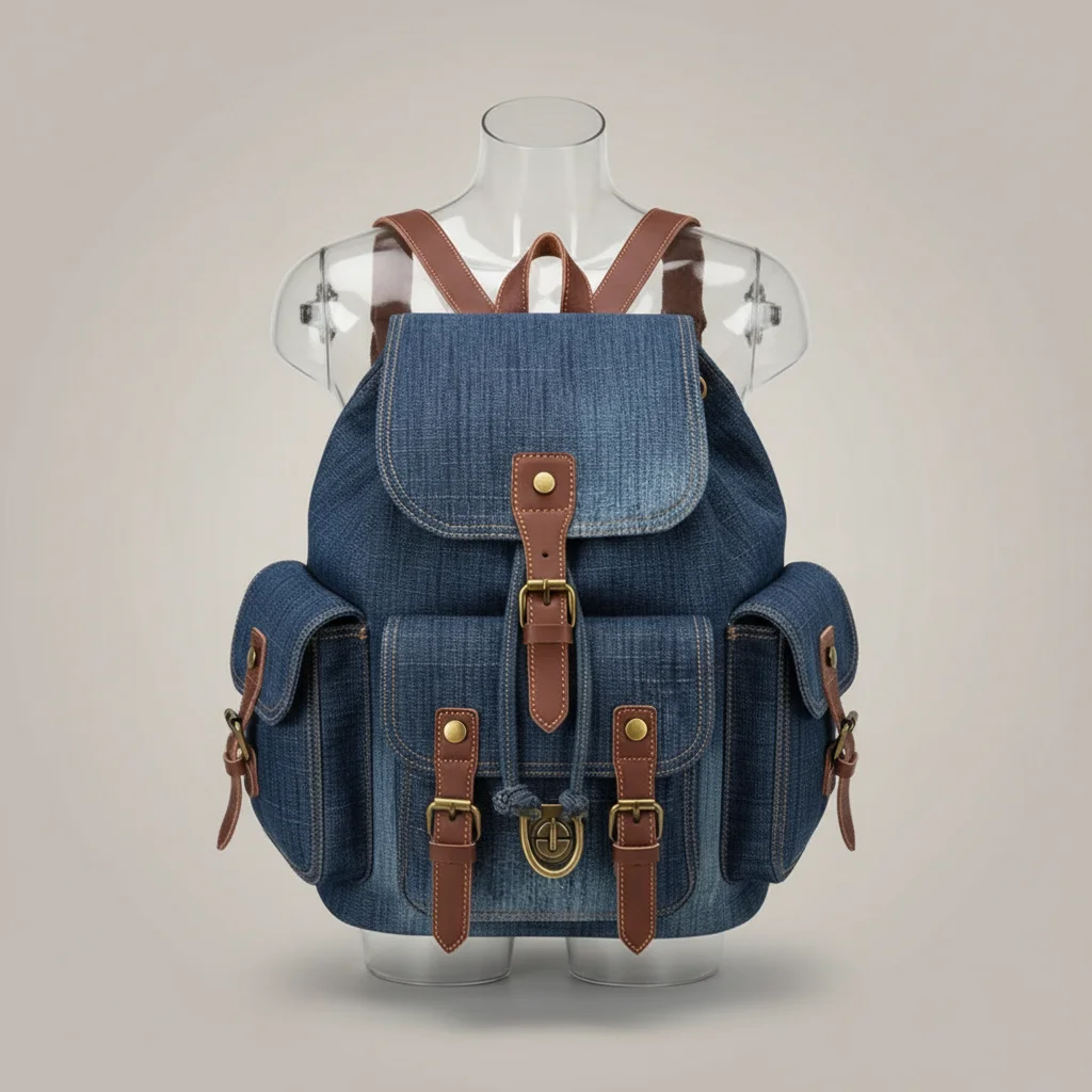 Sac toile à dos denim baroudeur - Vue 5 - Sac Toile