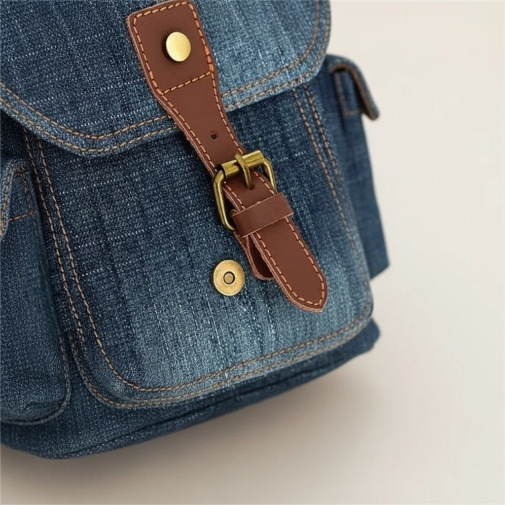 Sac toile à dos denim baroudeur - Vue 7 - Sac Toile