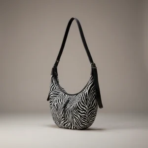 Sac toile bandoulière motif zèbre - Vue 1 - Sac Toile