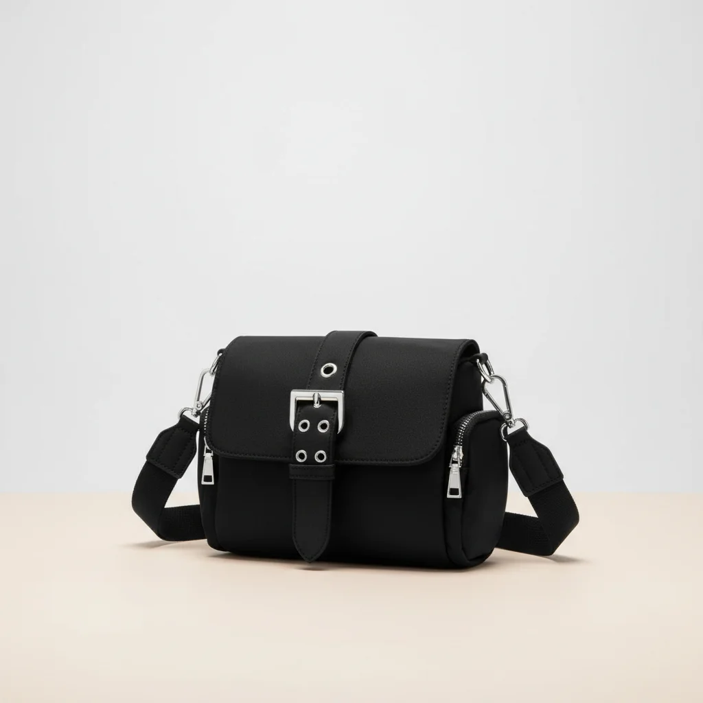 Sac toile bandoulière nylon structuré - Vue 1 - Sac Toile