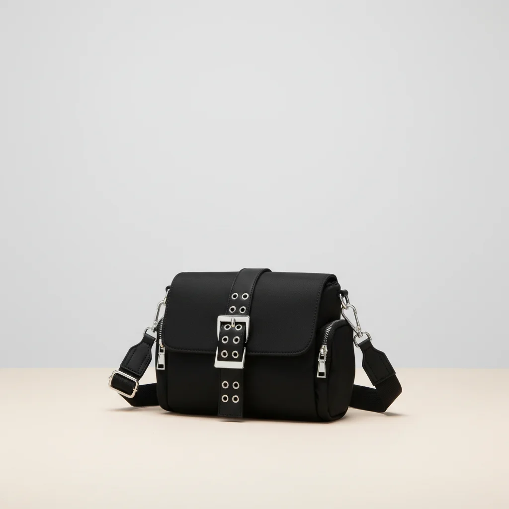 Sac toile bandoulière nylon structuré - Vue 3 - Sac Toile