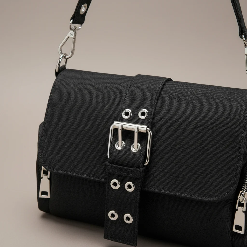 Sac toile bandoulière nylon structuré - Vue 4 - Sac Toile