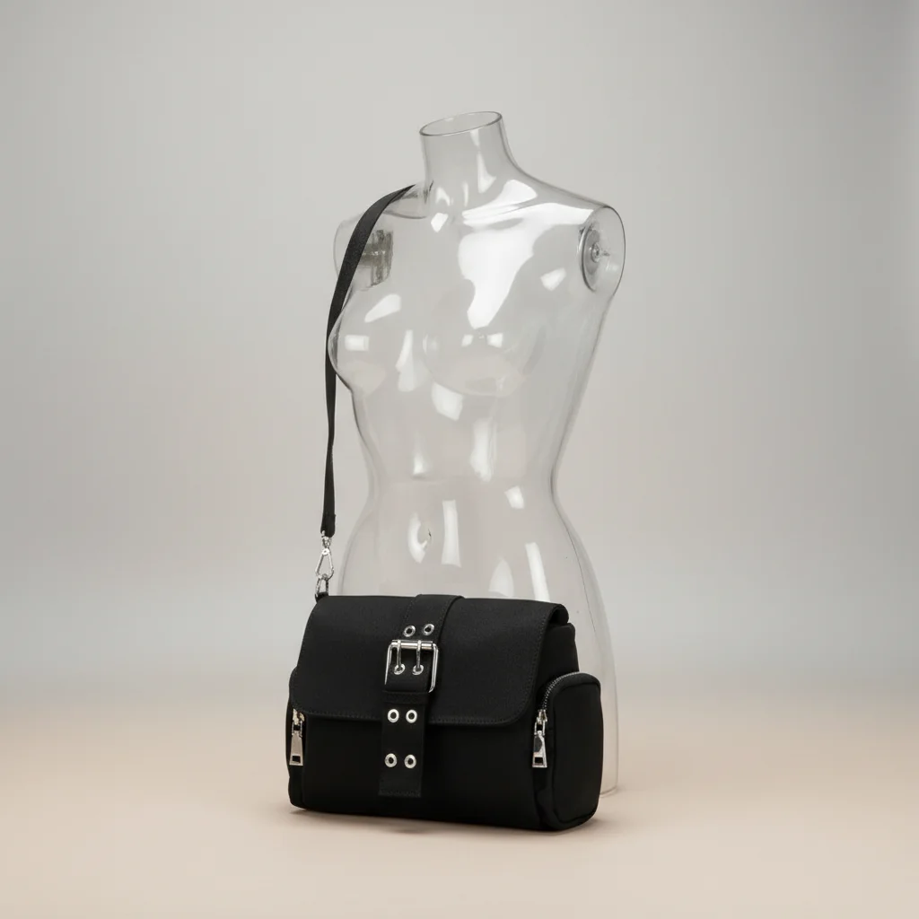Sac toile bandoulière nylon structuré - Vue 5 - Sac Toile