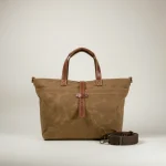 Sac toile cabas business bandoulière cuir - Vue 1 - Sac Toile