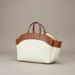 Sac toile cabas femme avec finitions cuir - Vue 1 - Sac Toile