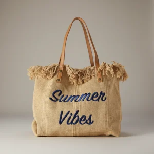 Sac toile cabas grand format été - Vue 1 - Sac Toile