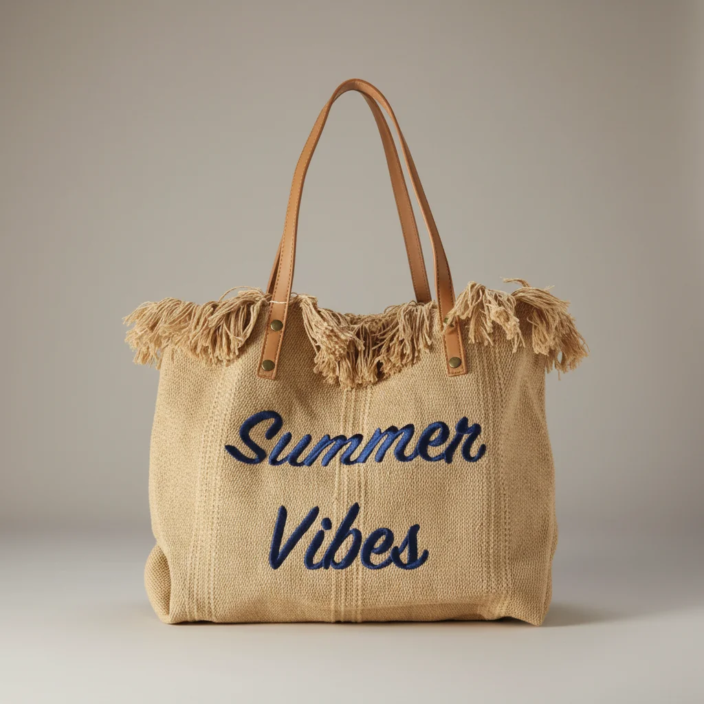 Sac toile cabas grand format été - Vue 1 - Sac Toile