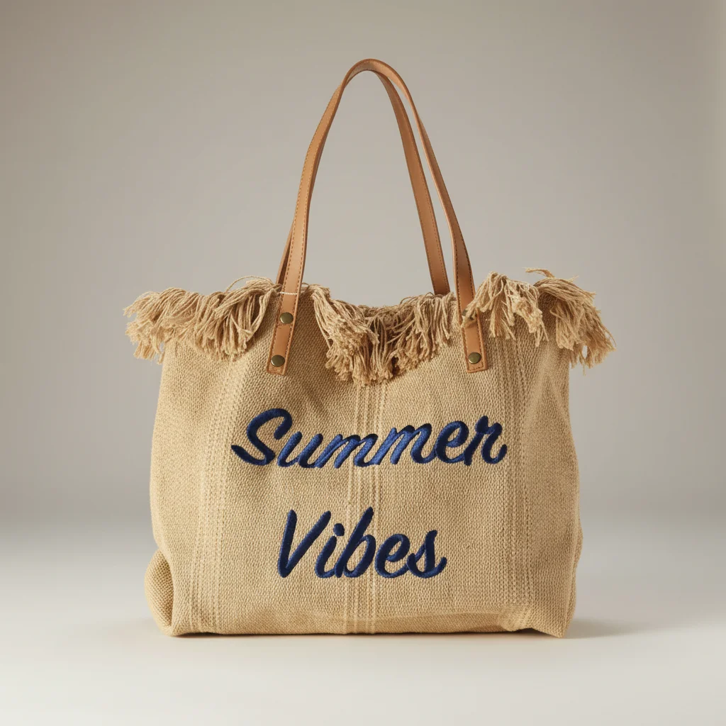 Sac toile cabas grand format été - Vue 3 - Sac Toile