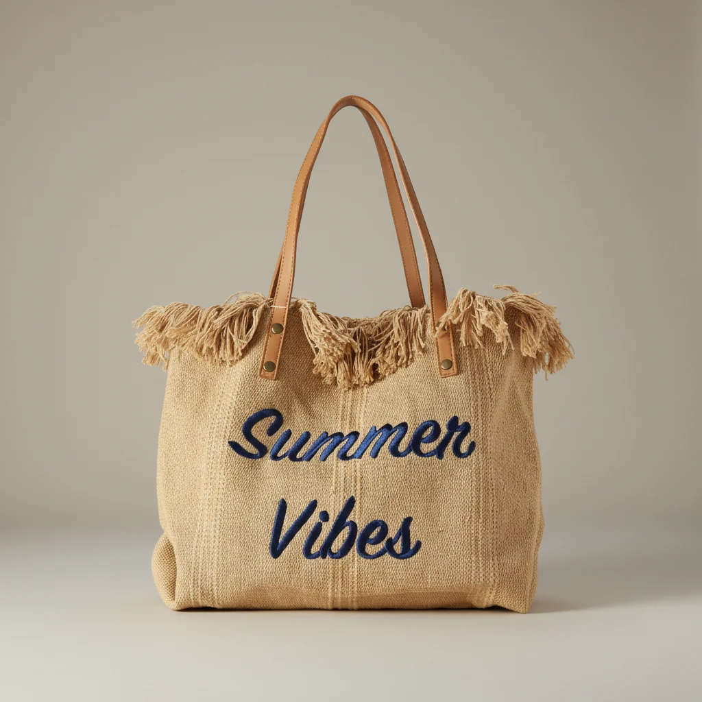 Sac toile cabas grand format été - Vue 6 - Sac Toile