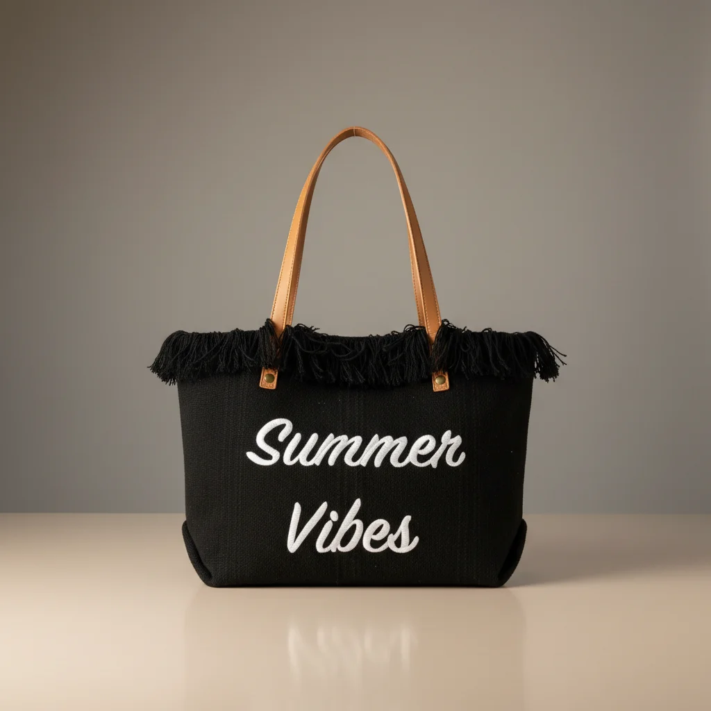 Sac toile cabas grand format été - Vue 7 - Sac Toile