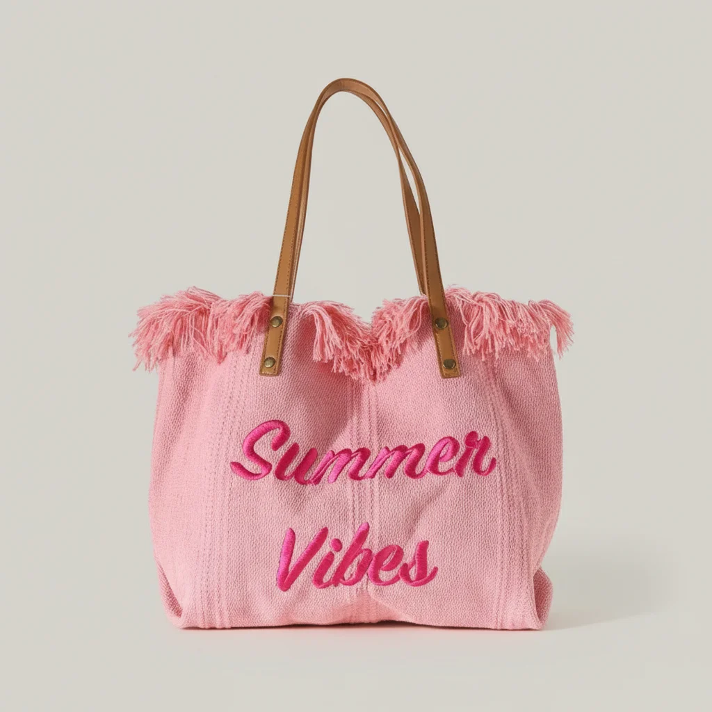 Sac toile cabas grand format été - Vue 9 - Sac Toile