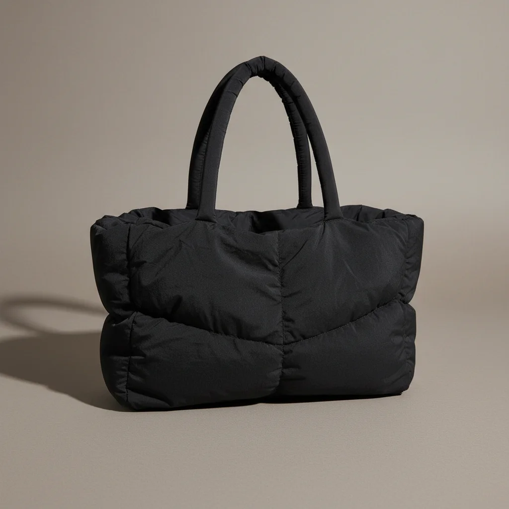 Sac toile cabas matelassé en nylon - Vue 4 - Sac Toile