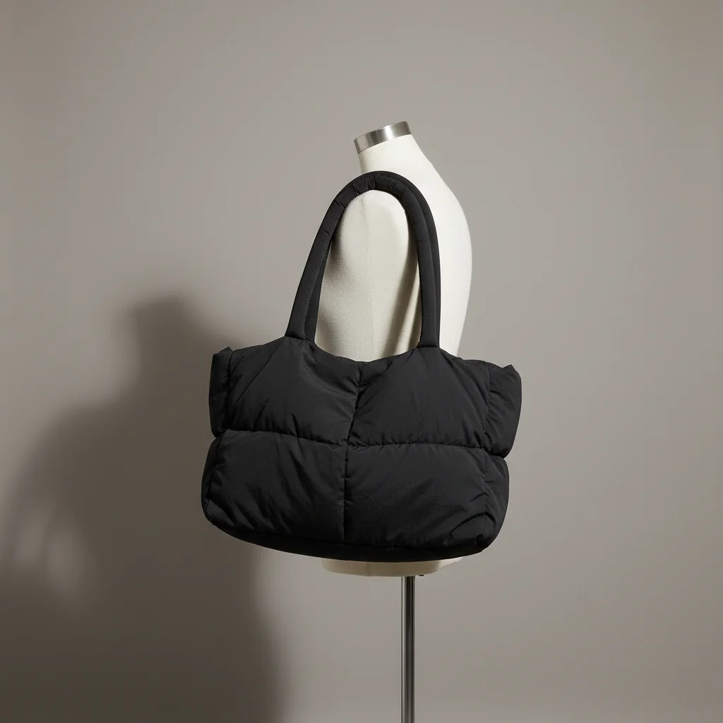 Sac toile cabas matelassé en nylon - Vue 5 - Sac Toile