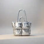 Sac toile cabas matelassé métallisé - Vue 1 - Sac Toile