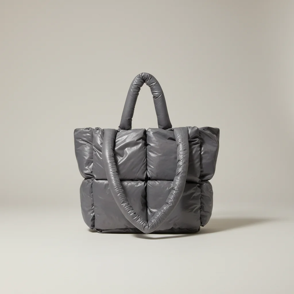 Sac toile cabas matelassé nylon léger - Vue 10 - Sac Toile
