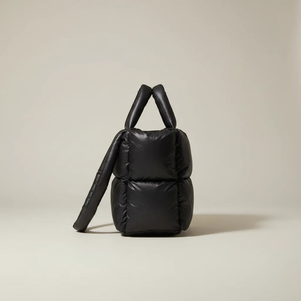 Sac toile cabas matelassé nylon léger - Vue 2 - Sac Toile
