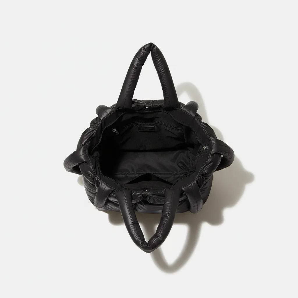 Sac toile cabas matelassé nylon léger - Vue 3 - Sac Toile