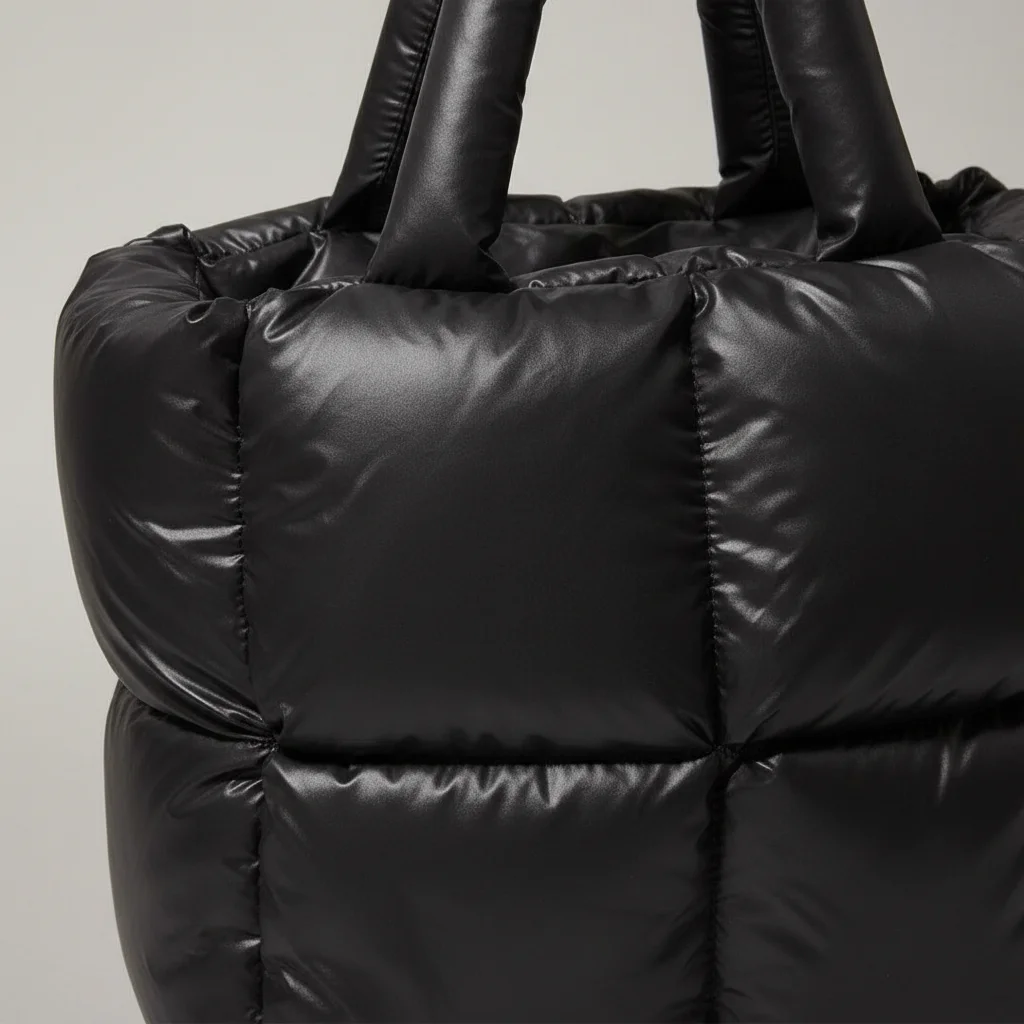 Sac toile cabas matelassé nylon léger - Vue 4 - Sac Toile