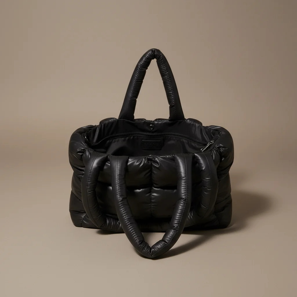 Sac toile cabas matelassé nylon léger - Vue 7 - Sac Toile