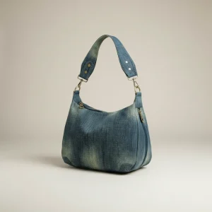 Sac toile épaule denim souple - Vue 1 - Sac Toile