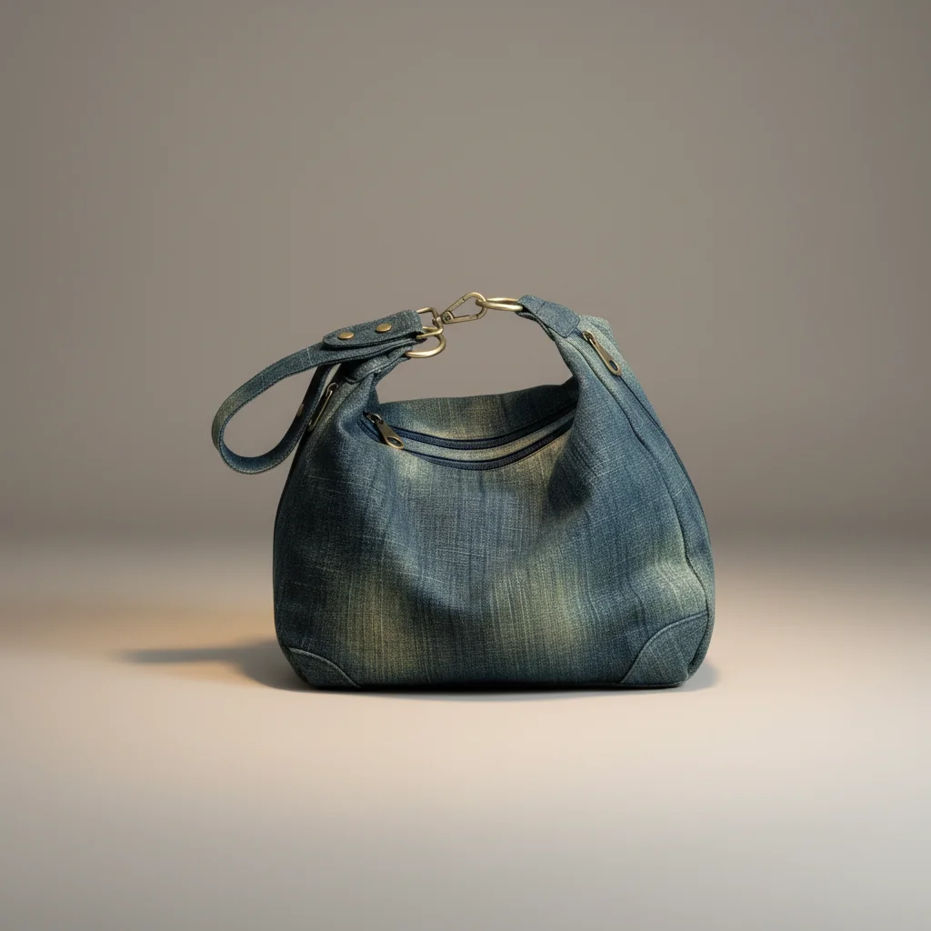 Sac toile épaule denim souple - Vue 6 - Sac Toile