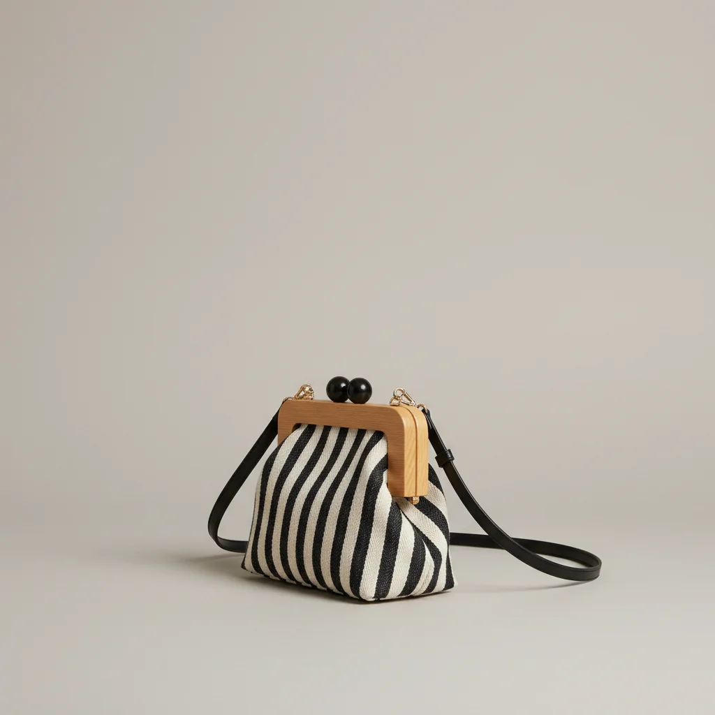 Sac toile forme porte-monnaie rétro - Vue 2 - Sac Toile