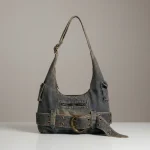 Sac toile hobo jean bandoulière réglable - Vue 1 - Sac Toile