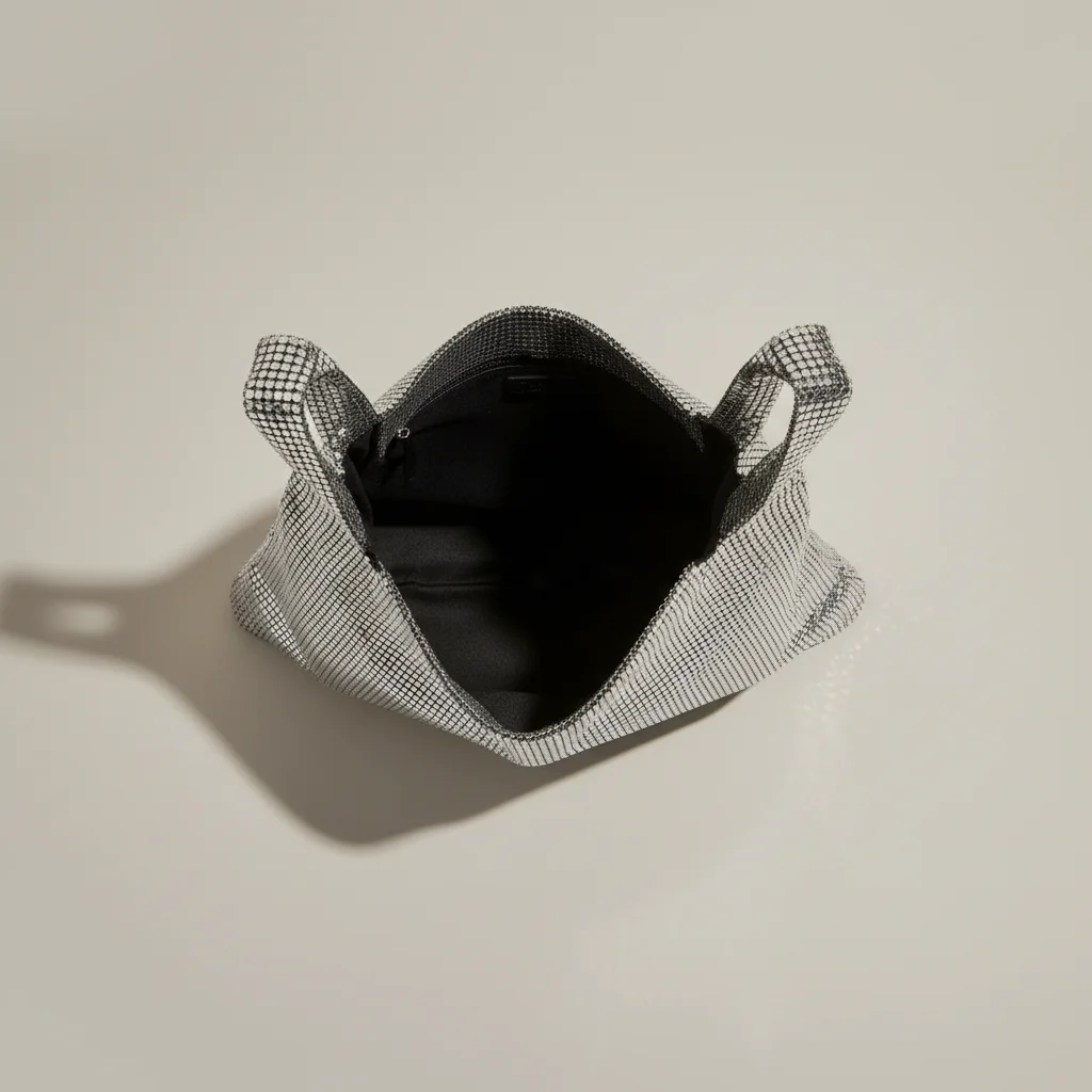 Sac toile métallisé porté épaule - Vue 3 - Sac Toile