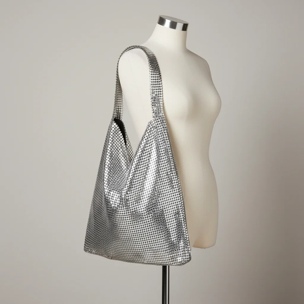 Sac toile métallisé porté épaule - Vue 5 - Sac Toile