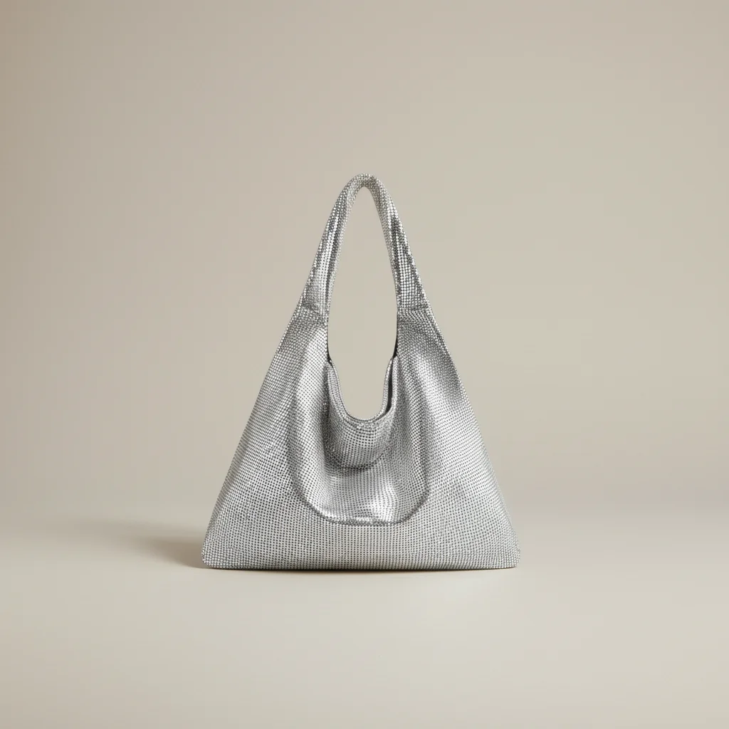 Sac toile métallisé porté épaule - Vue 6 - Sac Toile