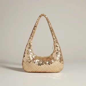 Sac toile porté épaule sequins soirée - Vue 1 - Sac Toile